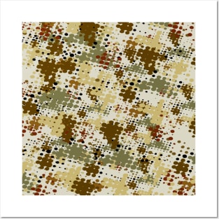 retro dot pattern camo pattern Posters and Art